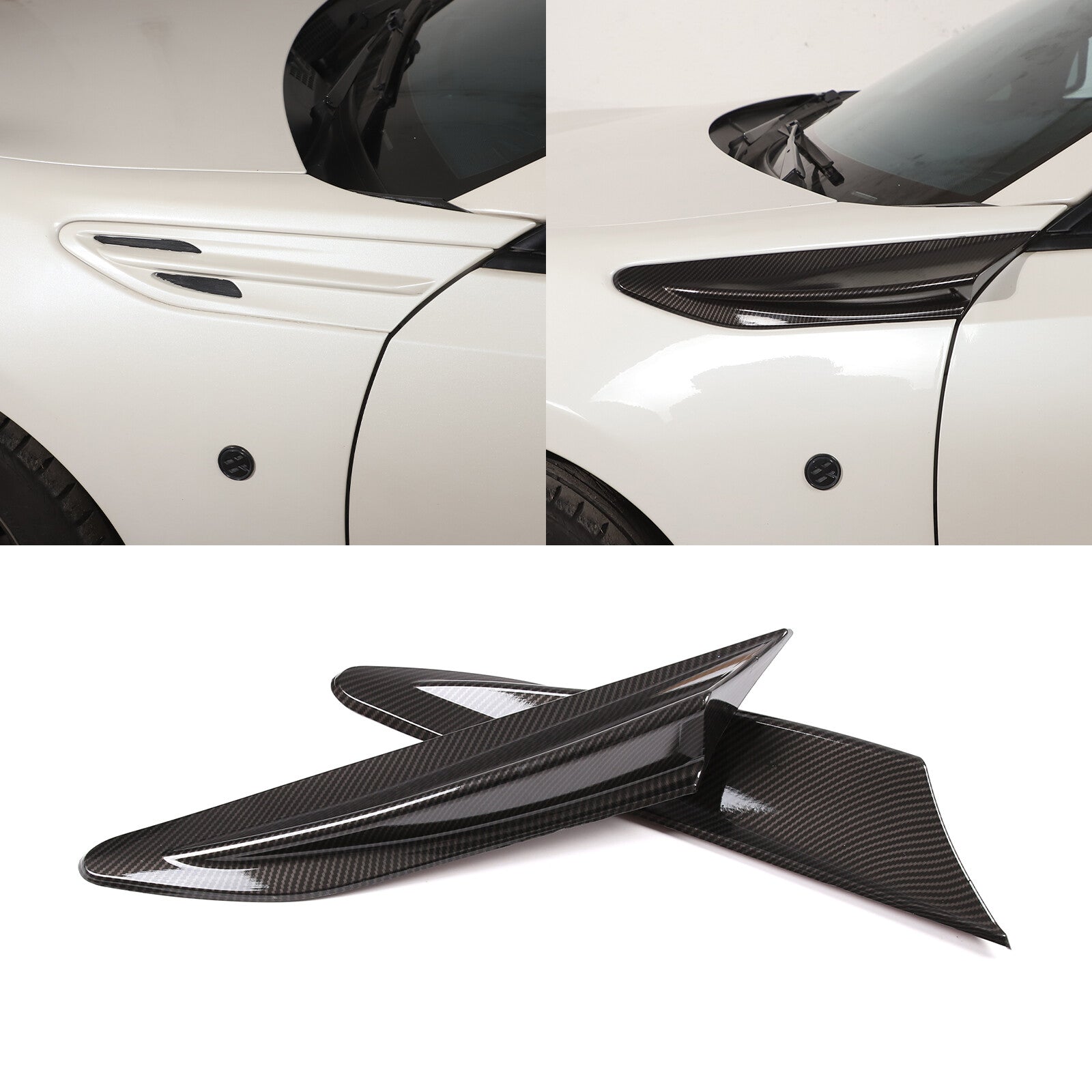 for Mustang 2015-21 Real Carbon Fiber Central Console Switch Button Trim- v