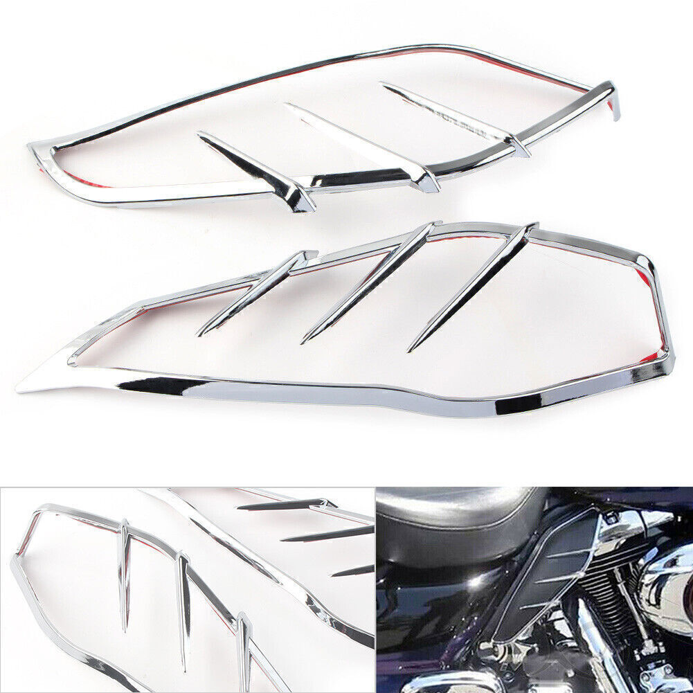 for Harley Electra Tri Glide FLHTC FLHTCUTG Chrome Mid-Frame Air Deflector Trim Q