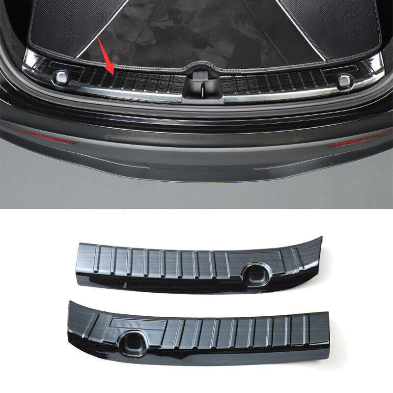for Model Y 2020-2023 Black Steel Inner Rear Bumper Protector Sill Plate n