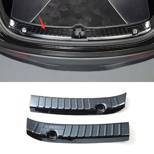 for Model Y 2020-2023 Black Steel Inner Rear Bumper Protector Sill Plate n