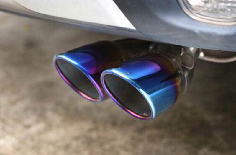 for Mitsubishi Outlander 2013-2021 Blue Steel Rear Tail Exhaust Pipe Muffler Tip