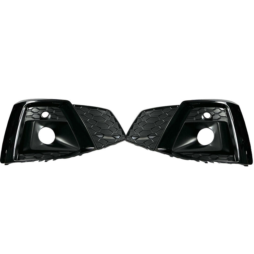 2PCS Black Front Fog Light Frame Cover Replace Accessory for Audi A5 S5 22-23 B n