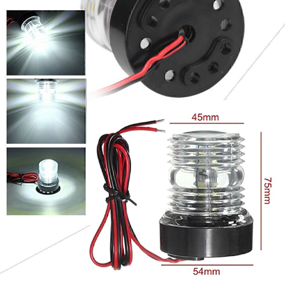 1x All Round 360° Marine Boat Yacht Stern Anchor LED Navigation Light White n