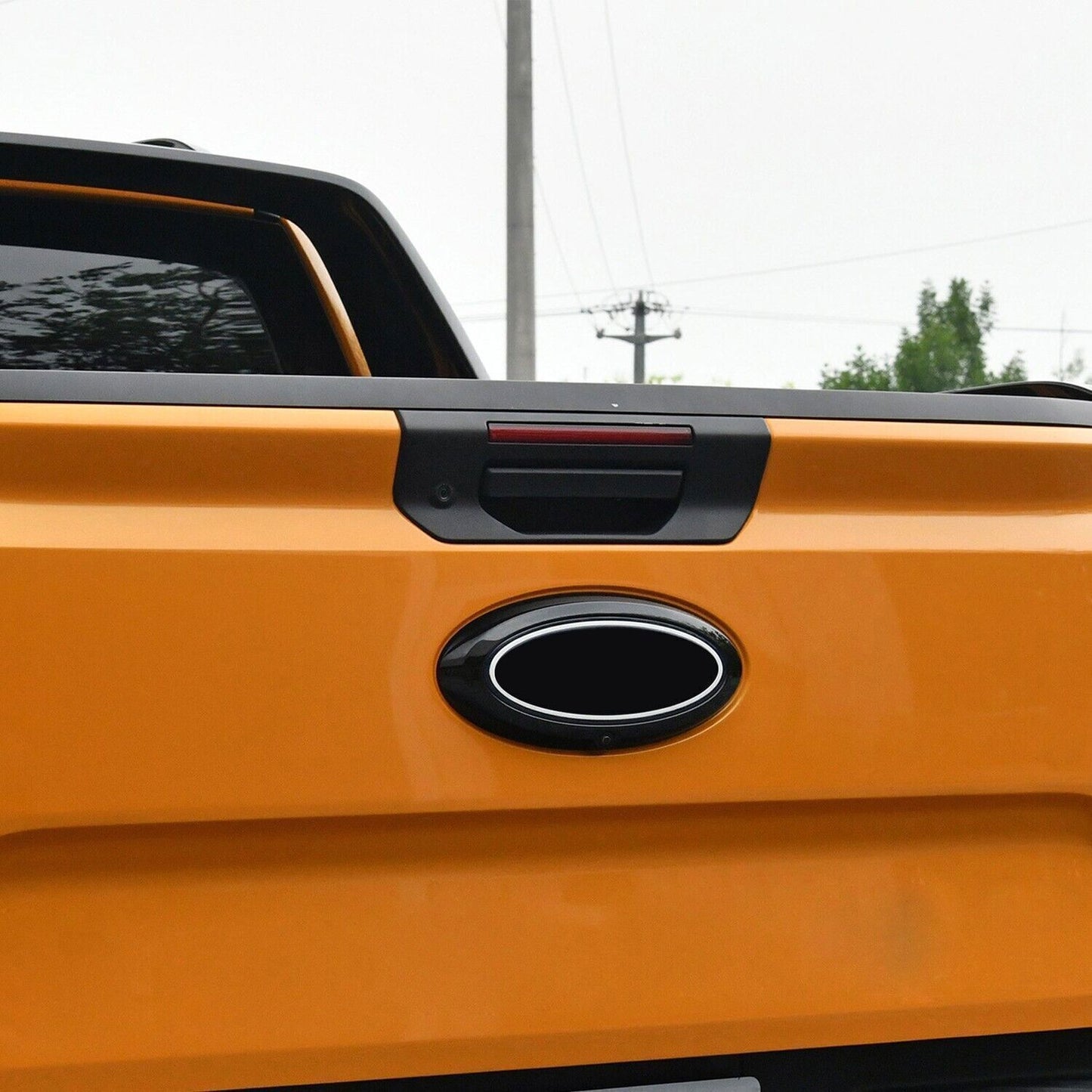 for Ford Ranger 2024 2025 Rear Trunk Door Tail Handle Cover Trim Matte Black 1X