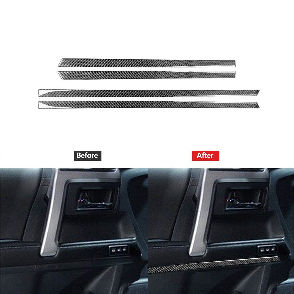 Red Carbon Fiber Gear Shift Panel Decorative Cover Trim For 4Runner 10-20 v