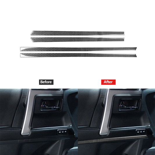 Red Carbon Fiber Gear Shift Panel Decorative Cover Trim For 4Runner 10-20 v