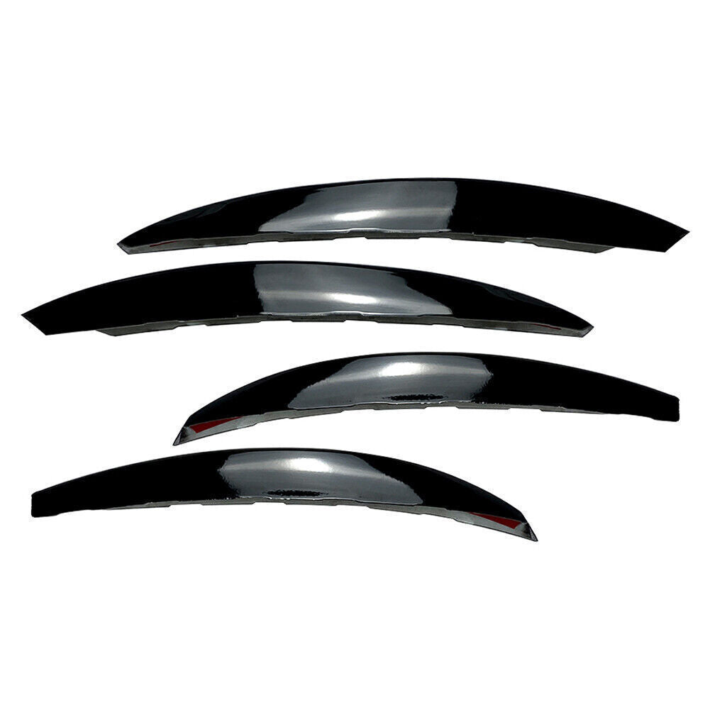 FIT for Benz C-Class W206 Front Bumper Splitter Fins Body Spoiler Canards Glossy Blk