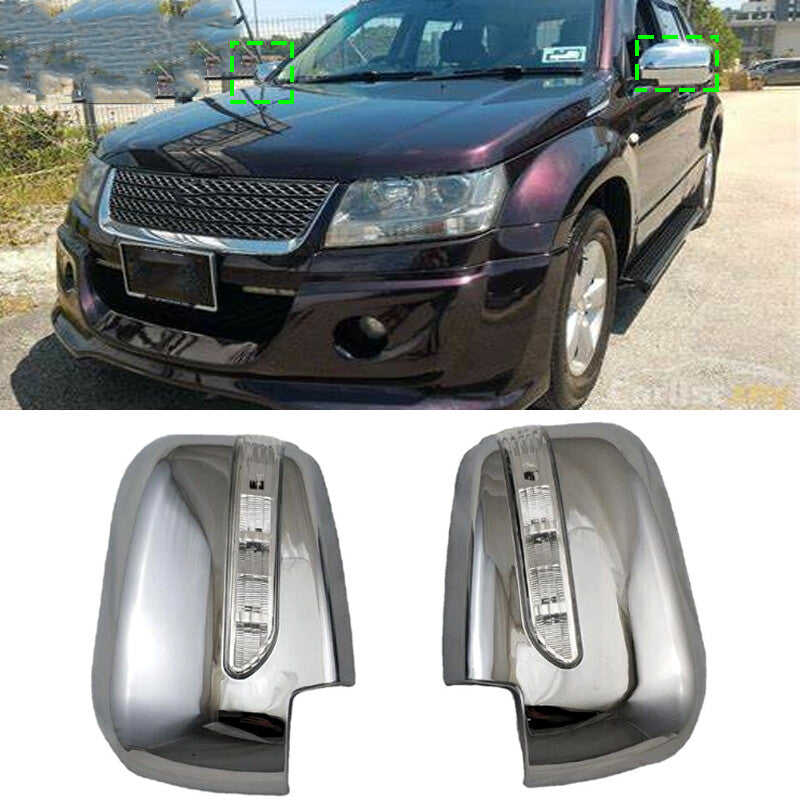 Side Light Mirror Covers Trims For 2008 2009 2010-15 for Suzuki Grand Vitara SUV LED
