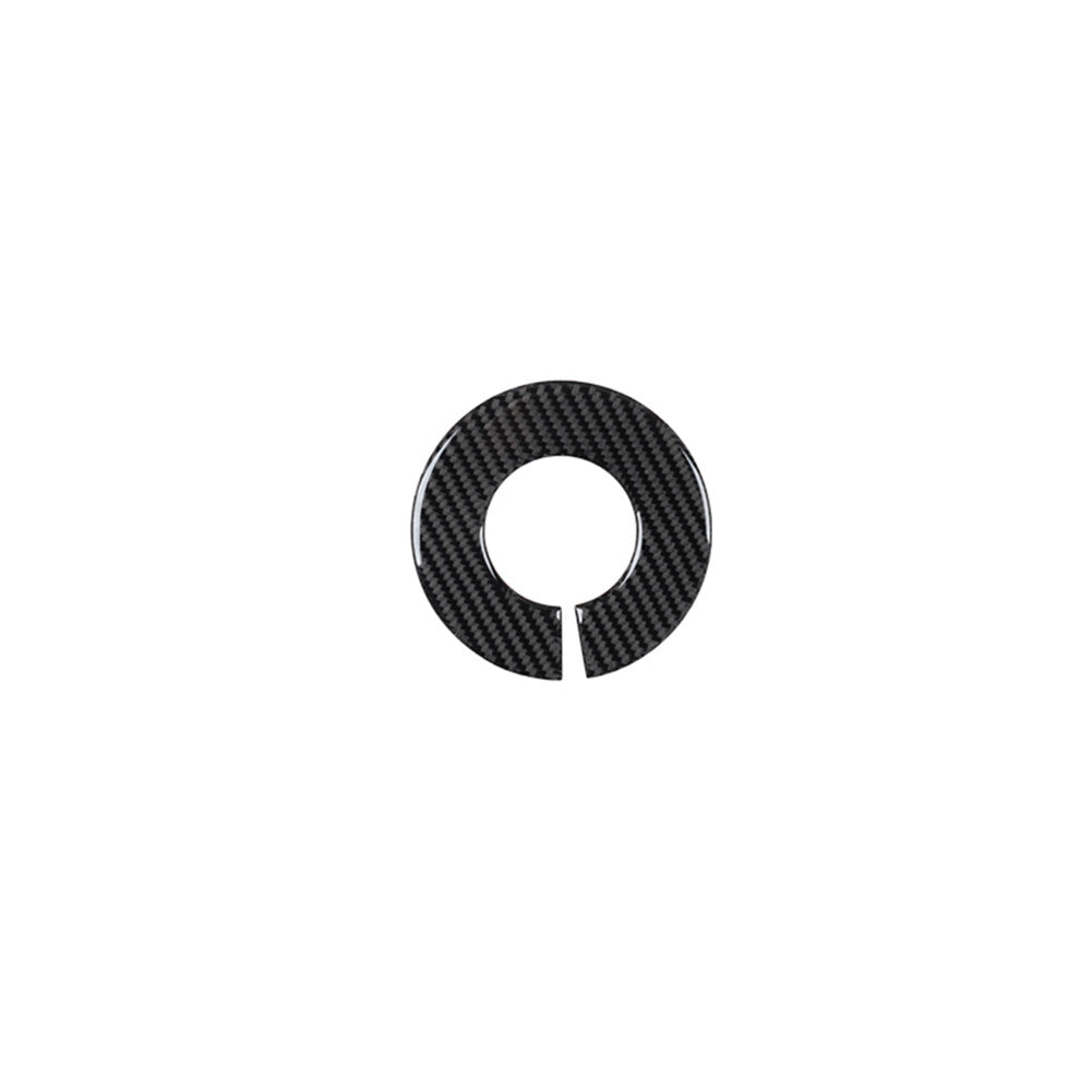 Carbon fiber interior steering wheel sign ring trim for 2012-2015 for Fiat 500