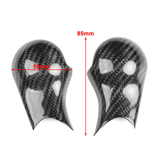2Pcs Carbon Fiber Manual Gear Shift Knob Cover Trim for Nissan 350Z Z33 2003-09 Q