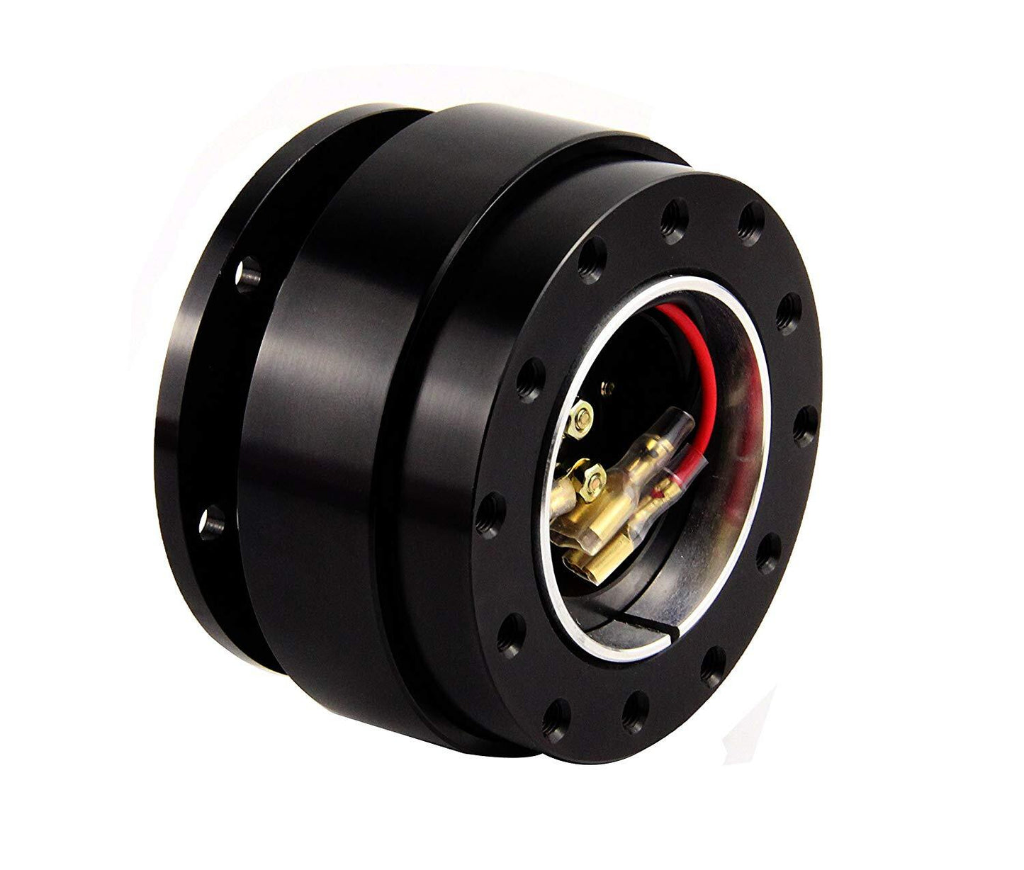 Universal Full Black Steering Wheel Quick Release Hub Adapter Snap Off Boss Kit