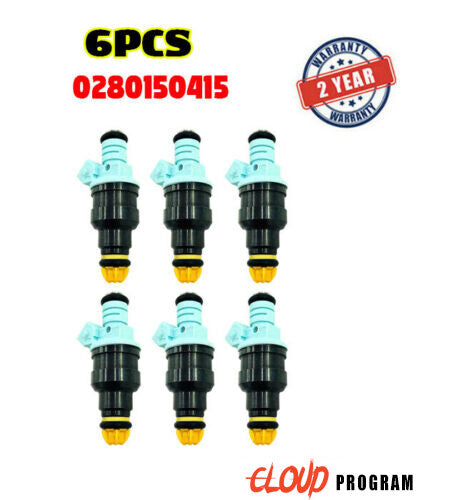 6Pcs For 323i 323is 325i 325is 525iT 2.5L M3 3.0L Fuel Injectors 0280150415 v