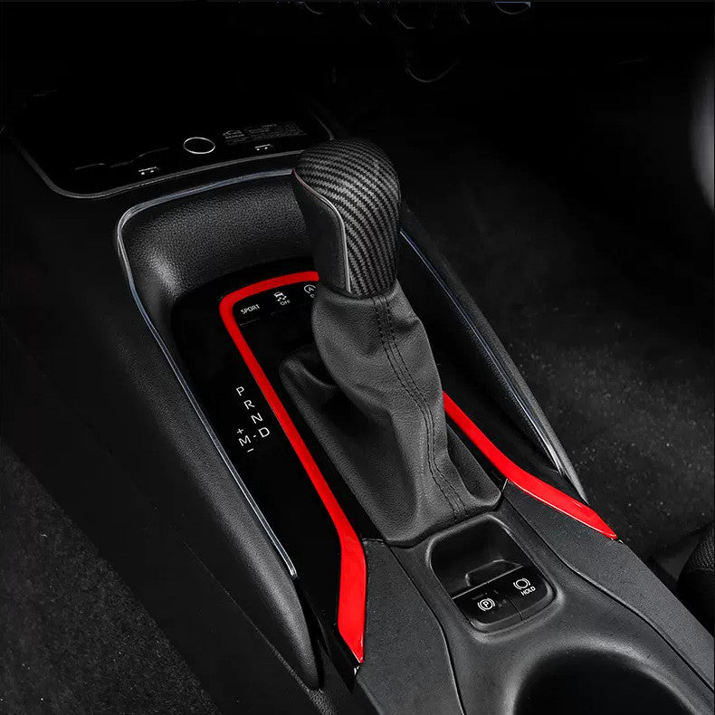 Red Console Gear Shift Box Panel Trim for COROLLA 2019-2024 v
