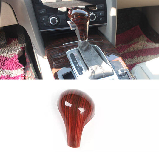 for Audi A6 2008-2011 Peach Wood Grain Middle Console Gear Shift Knob Cover Trim