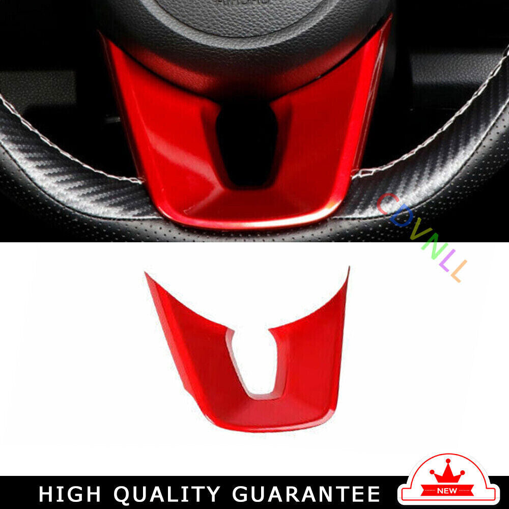 Car Inner Steering Wheel U Type Cover Trim Fit for Kia Seltos 2020-22 Bright Red
