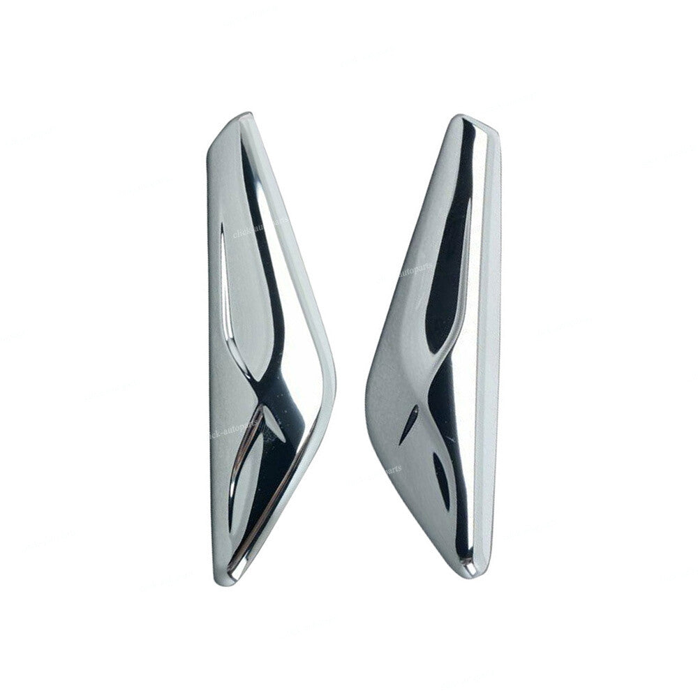 Pair Chrome Front Left  Right Side Fender Trim Finisher for BMW X3 X4 F25 F26