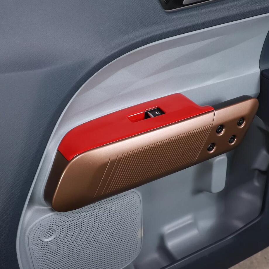 For 2022-2024 Maverick Red Inner Window Lift Switch Button Panel Cover Trim v
