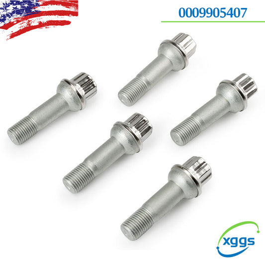 5XWheel Lug Bolts Nuts Kit for Mercedes Benz W220 W204 W164 W251 0009905407 Q