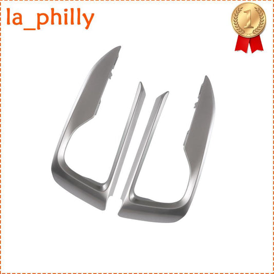 2Pcs Front Bumper Grille Trim Molding Right +Left Fits for BMW X6 F16 2015-19 Chrome