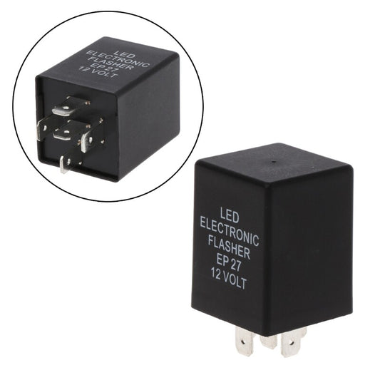 5 Pins 12V EP27 LED Flasher Relay Car Turn Signal Indicator Blinker Flash Black Q