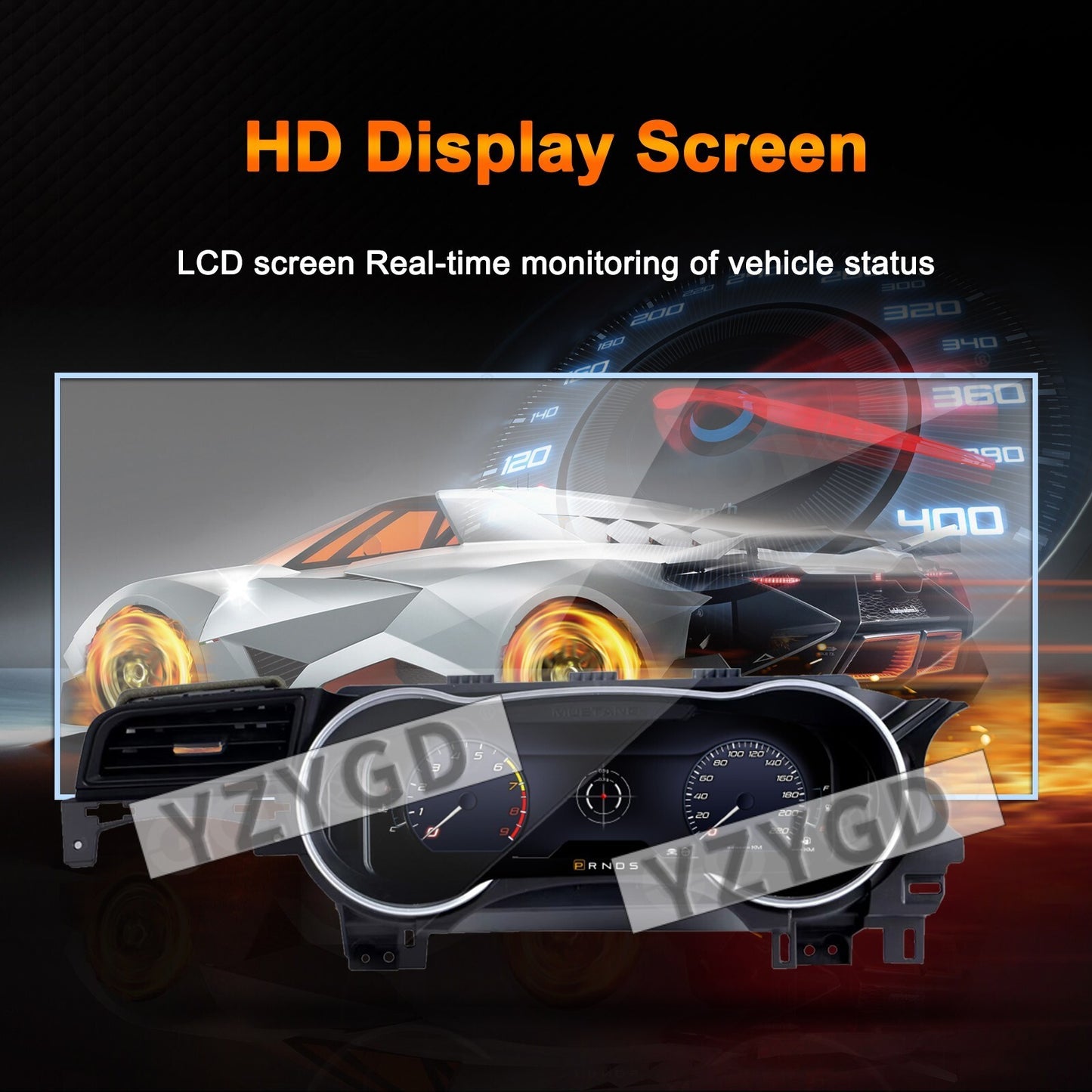 LCD Cluster Speedometer Digital Instrument for Ford for Mustang 2015-2023 Q