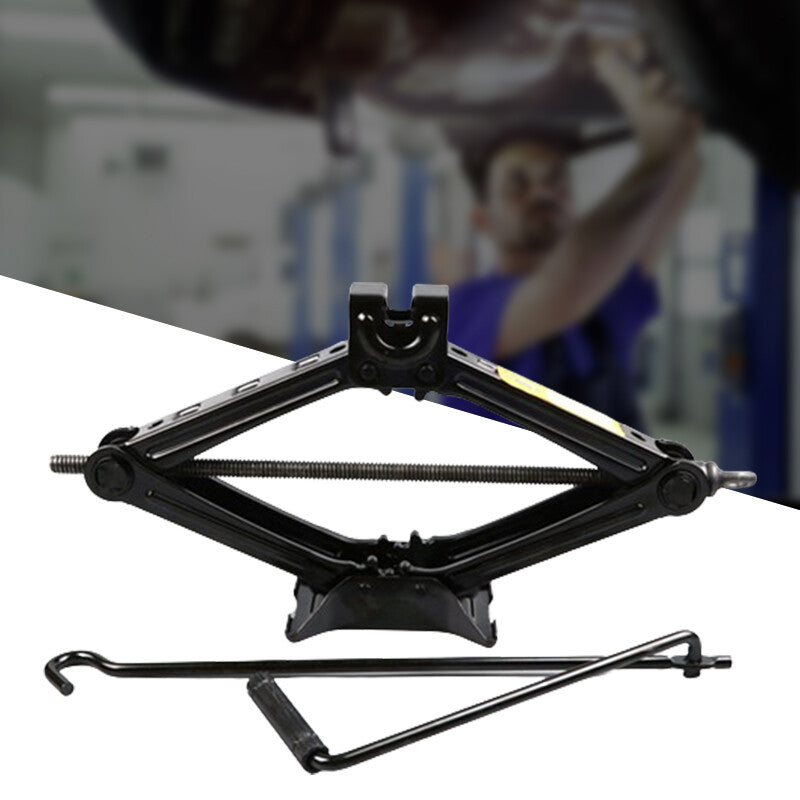 2.5 Ton Tonne Scissor Wind Up Jack Lift Wind Up Car Van Crank Speed Handle Black