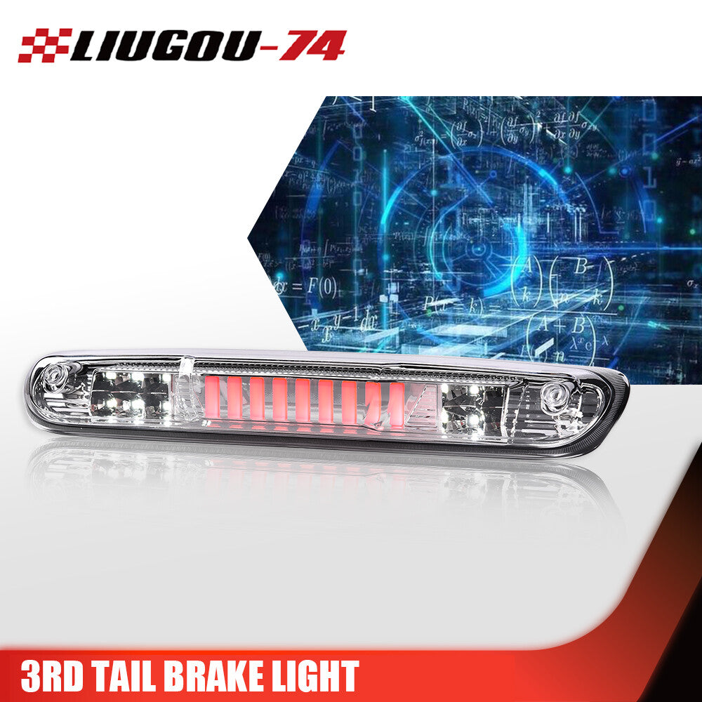 LED 3rd Tail Brake Light Cargo Lights Clear Lens Fit for 2007-13 Silverado/ for Sierra - v