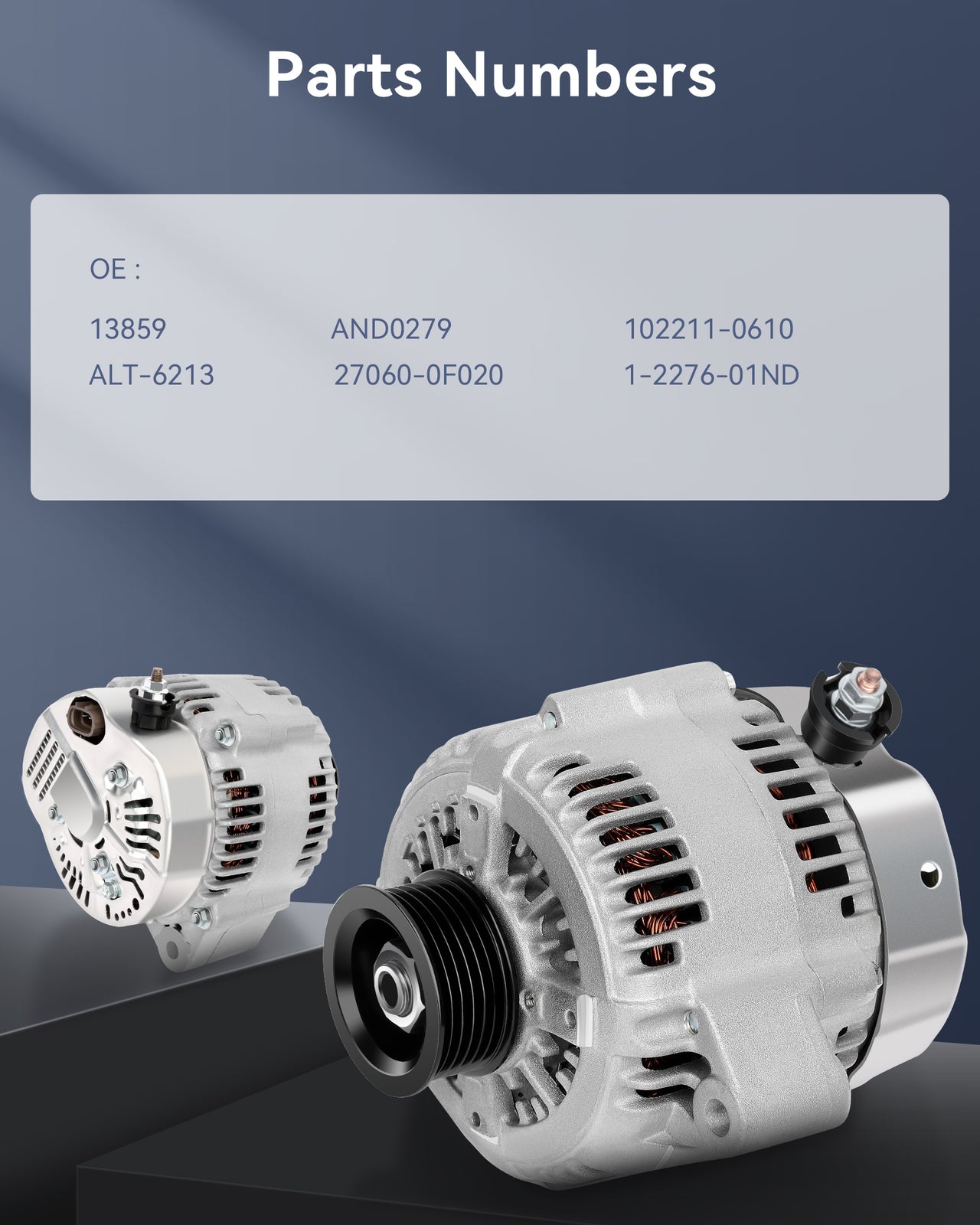 New Alternator 12V AND0279 Fit for 2000-2002 for Toyota Tundra Pickup 4.7L V8
