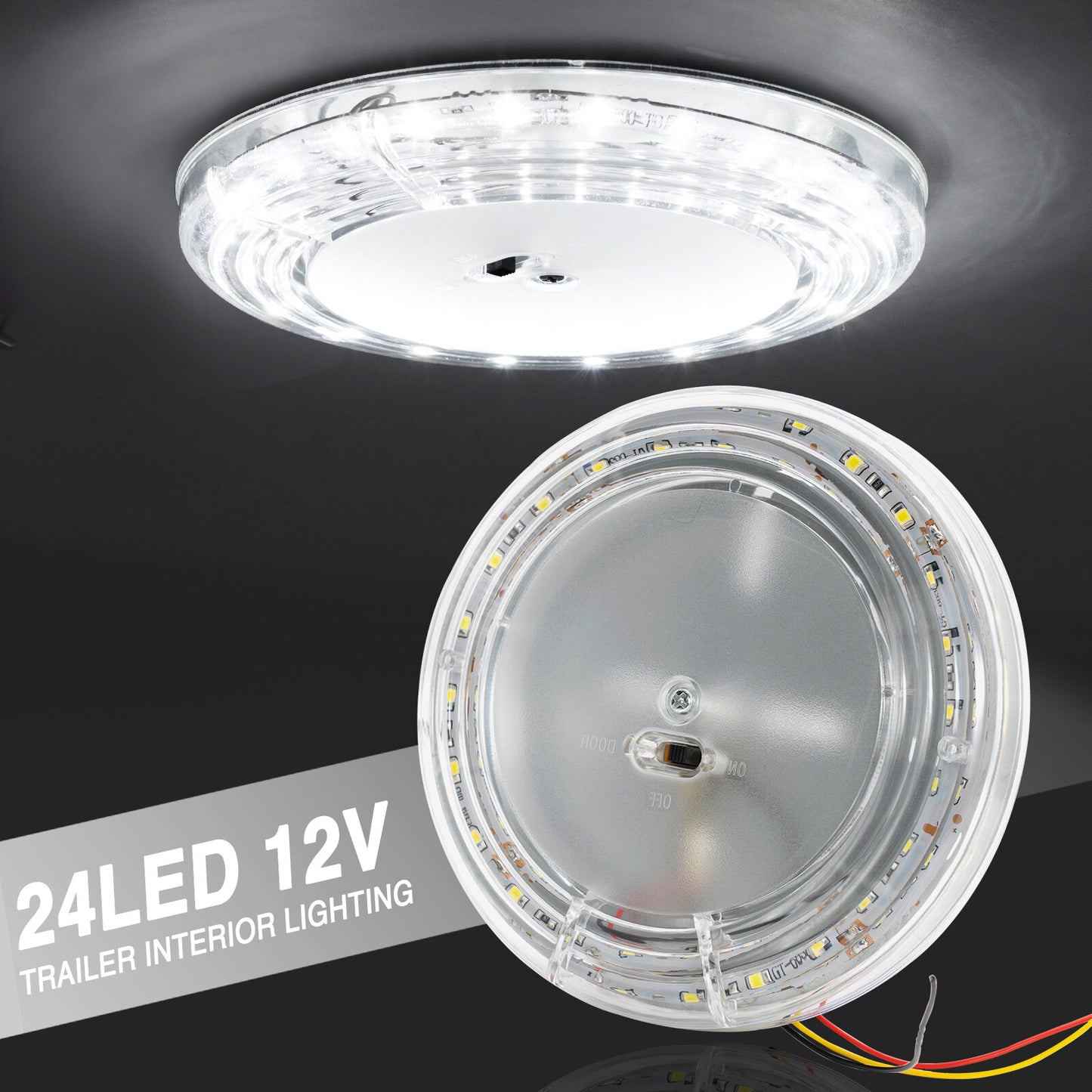 12V LED white interior light lighting ceiling lamp RV caravan 10W DE Q