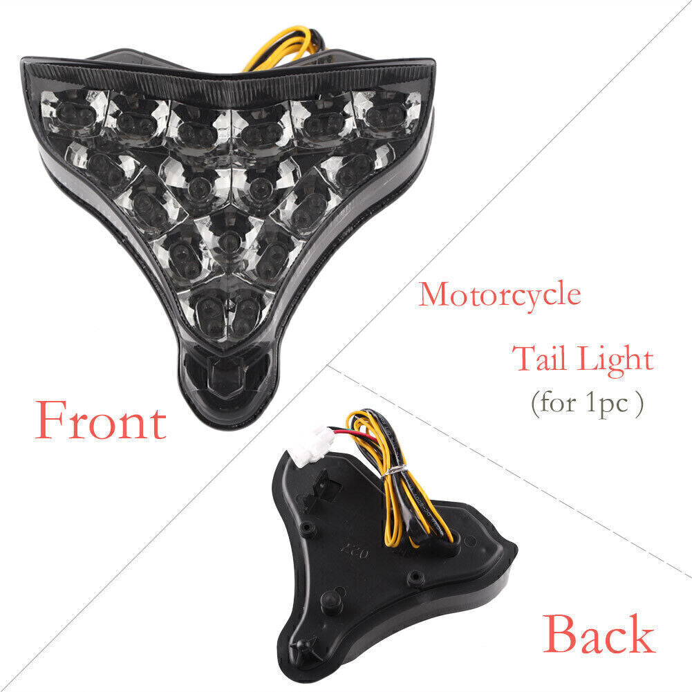 Motorcycle Black Tail Brake Lights Tail Lamp Fit for Yamaha YZF R1 2009-2013