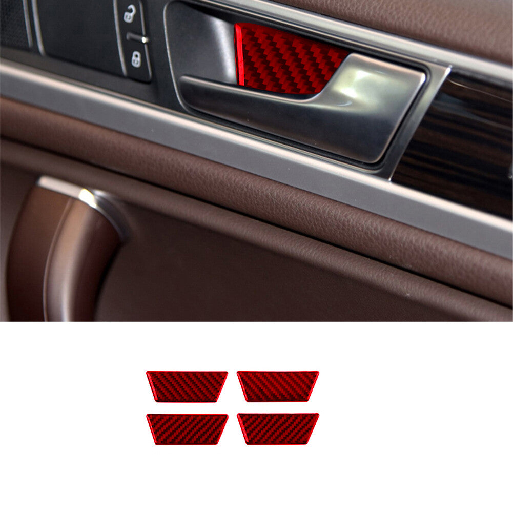 Carbon Fiber Rear Water Cup Holder Cover Trim for Dodge Charger 2015-2021 Type A v