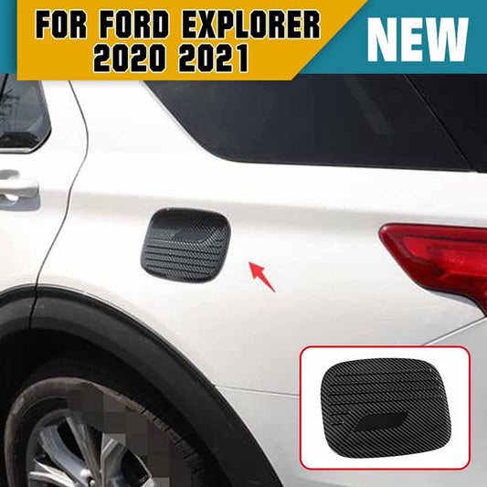 for Ford 2020-2021 Explorer Car Side Fuel Cap Cover Decor Carbon Fiber Trim ABS