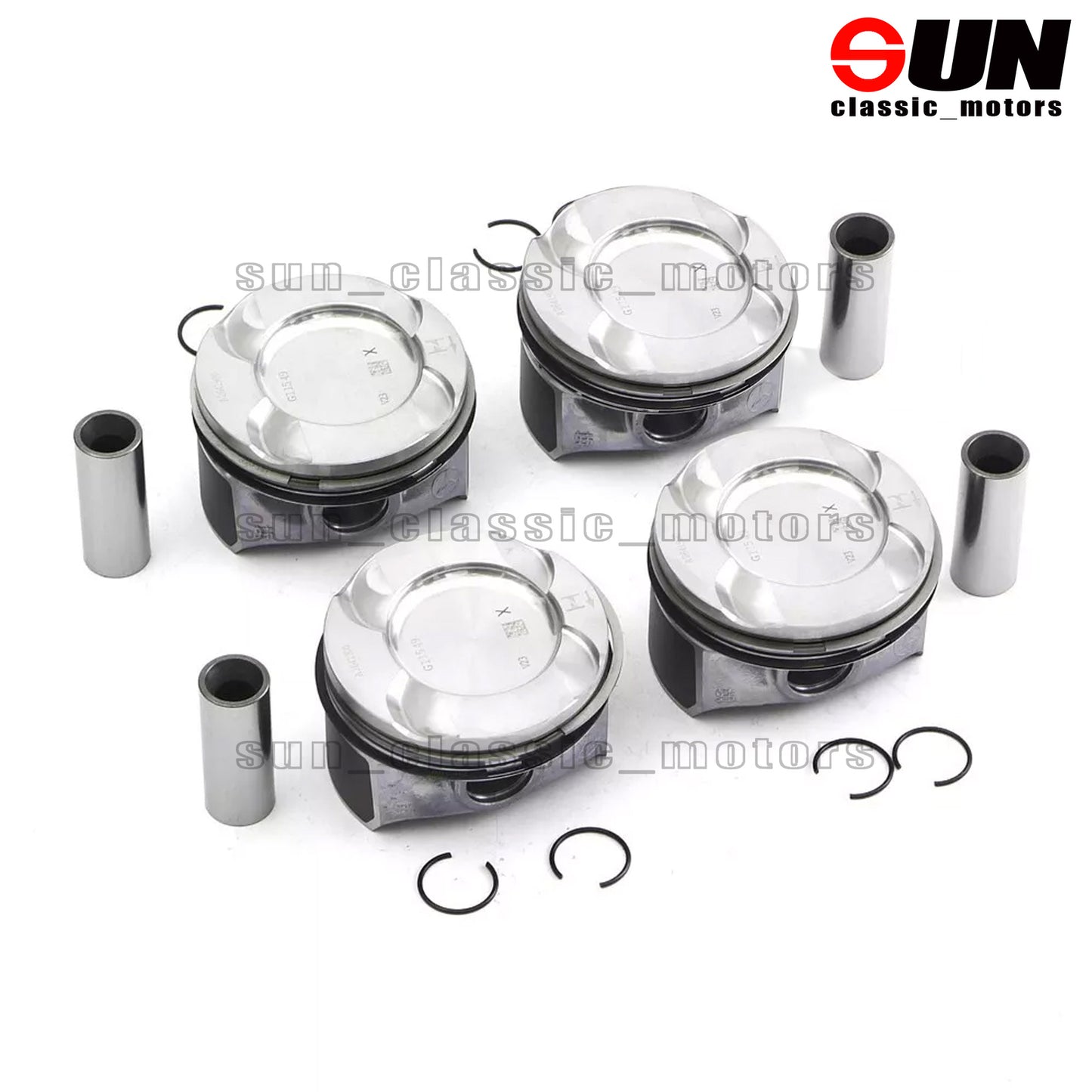 4-piece piston and ring set suitable for C160 C200 EQ Boost W205 W213 M264 1.5T-