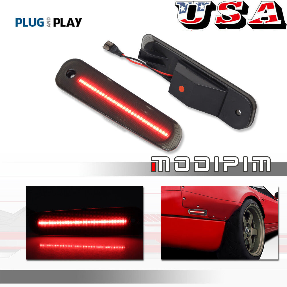 Plug and Play Red LED Rear Side Marker Light for 1990 - 1996 for 300ZX Z32- v