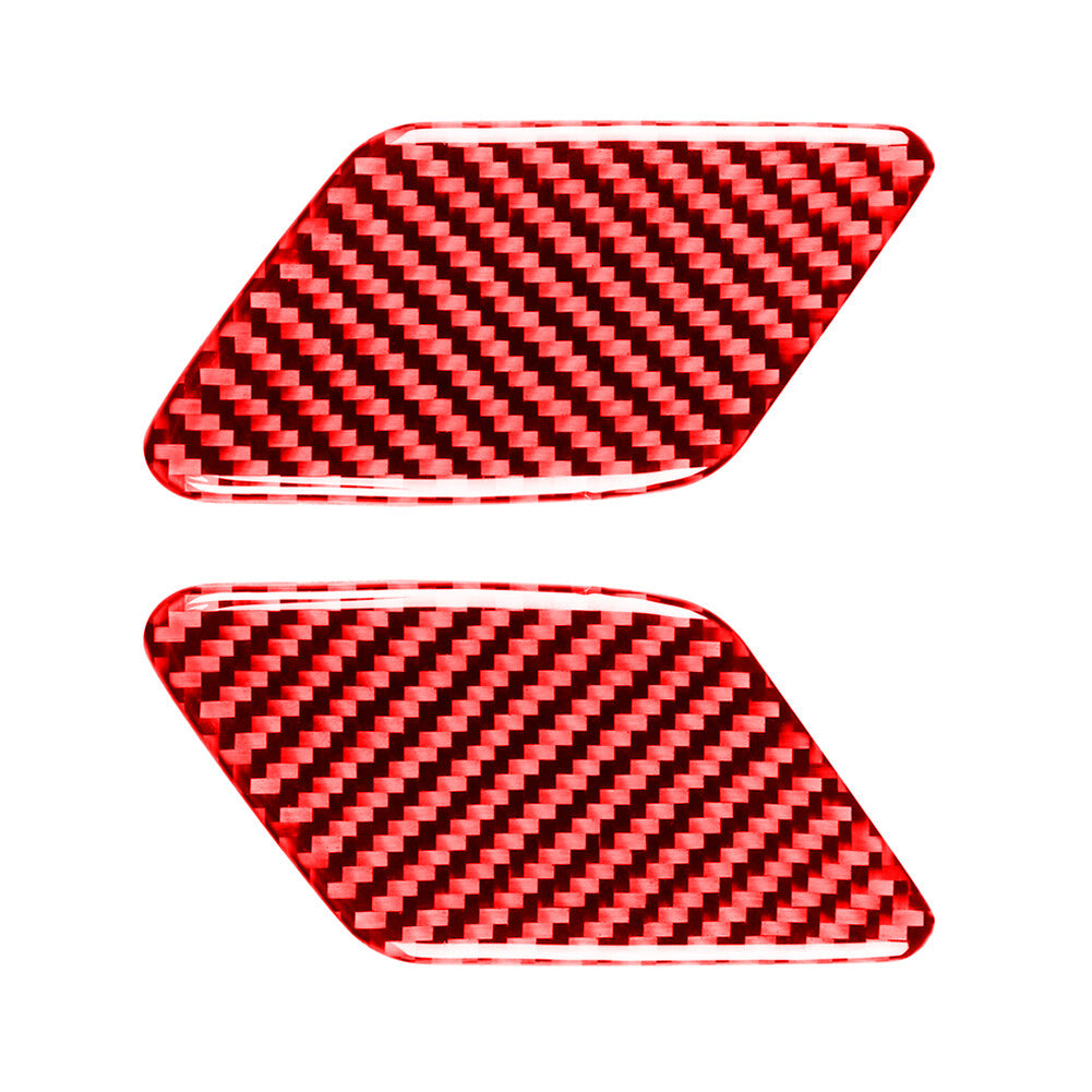 for Audi for A4 2017-2019 Red Carbon Fiber Headlight Clean Panel Cover Trim Sticker