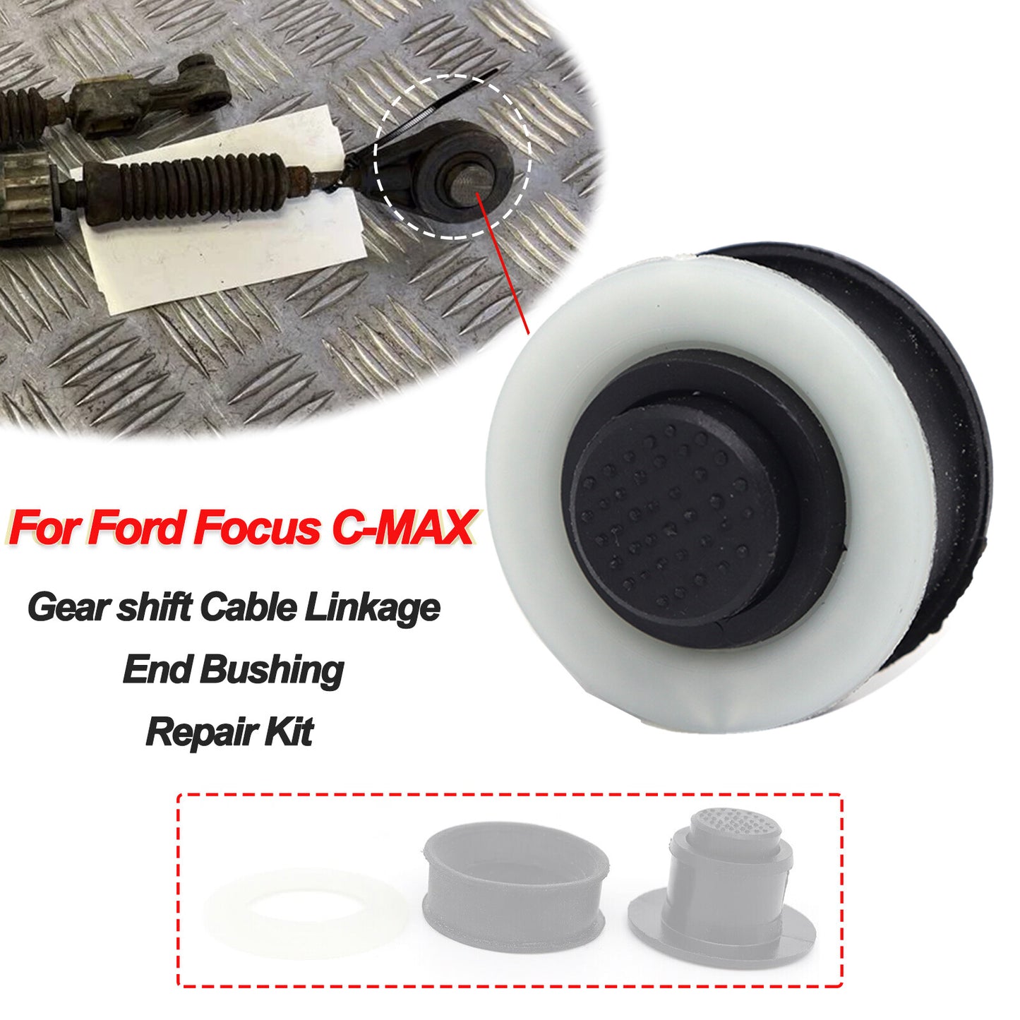 for Ford Focus C-MAX 2005 80kw Gear shift cable linkage end bushing 3M5R7E395GE