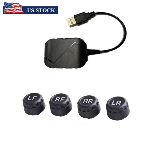 New USB Android TPMS External Sensor Car Tire Pressure Monitoring Alarm System Q