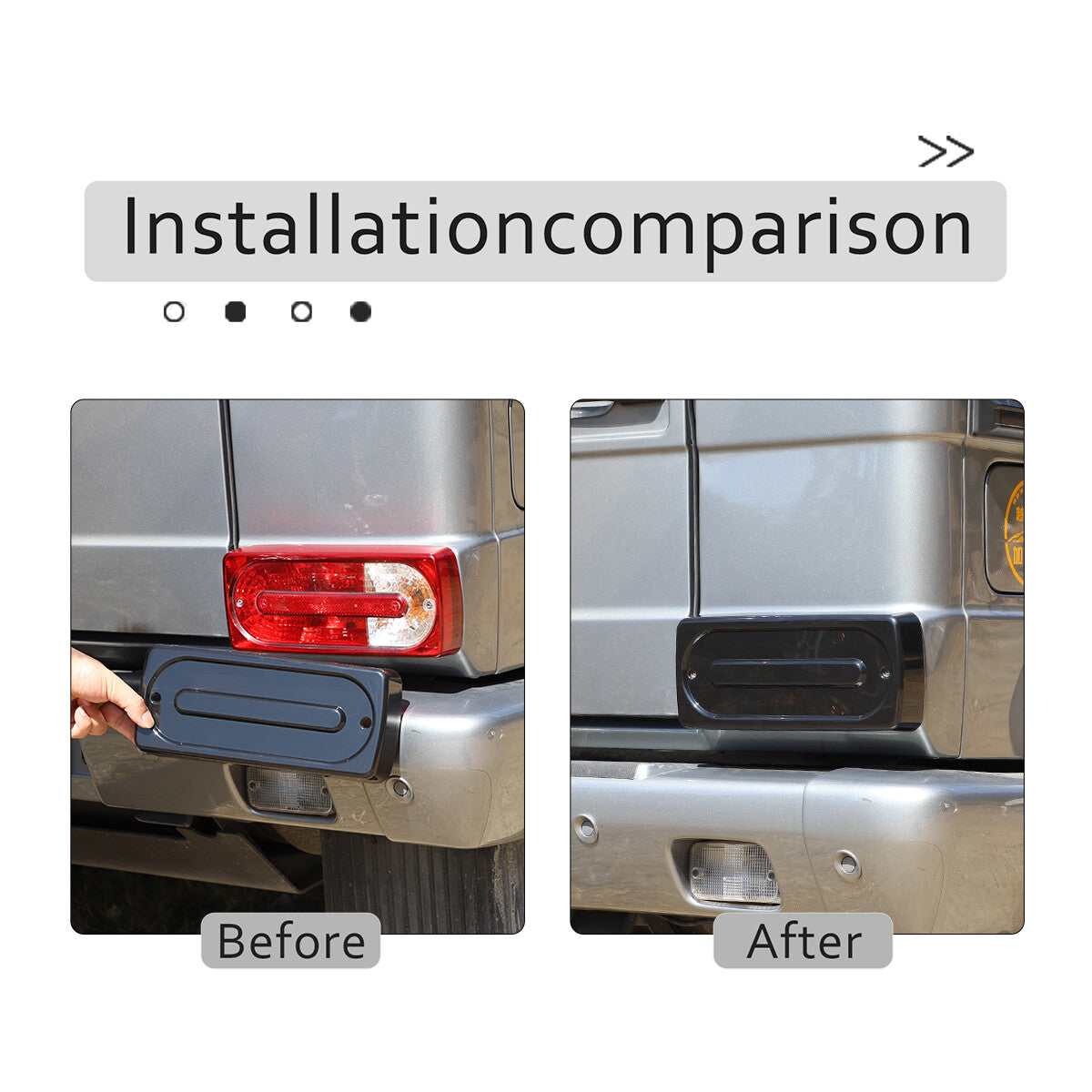 Smoked Black Taillight Cover Frame for W463 G-Class G500 AMG n