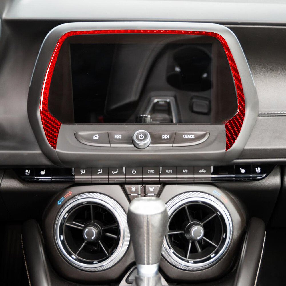 Carbon Fiber Central CD Control Panel Cover Trim for Cruze 2009-2015 v