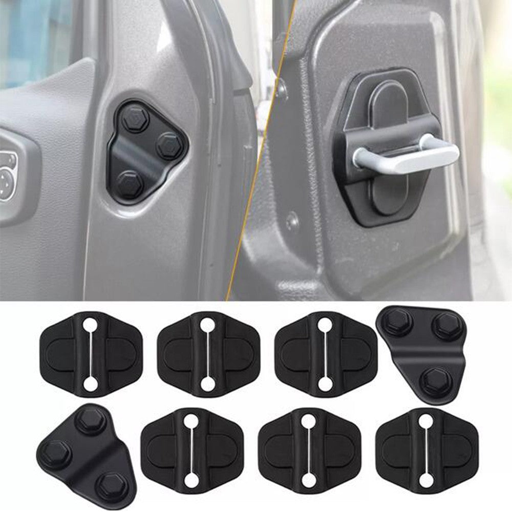 1 Set Door Lock Cover and Screw Protector Trim for Jeep for Wrangler JL JT 2018-2024