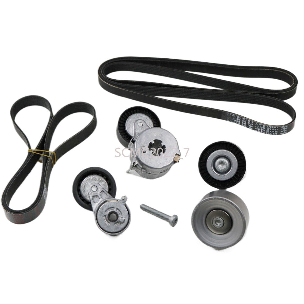 6PCS Engine Belt Tensioner Idler Pulley Kit for AUDI for A8 3.0T 06E903137R 6PK2475