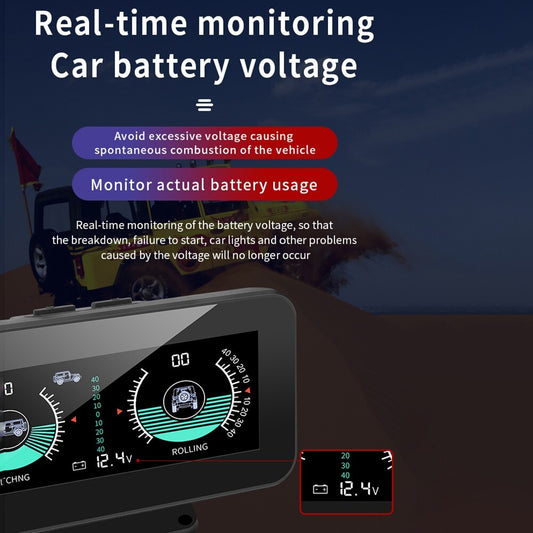 Off-road Car Digital Inclinometer Guage Tilt Indicator Angle Level Slope Meter