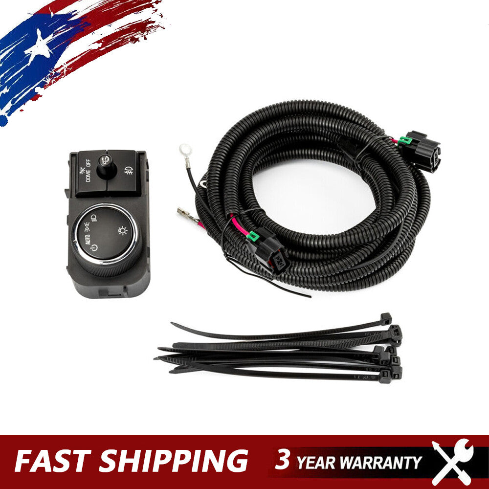 for 07-14 for Chevy Silverado 07-13 for GMC for Sierra Fog Light Wiring Harness / Switch