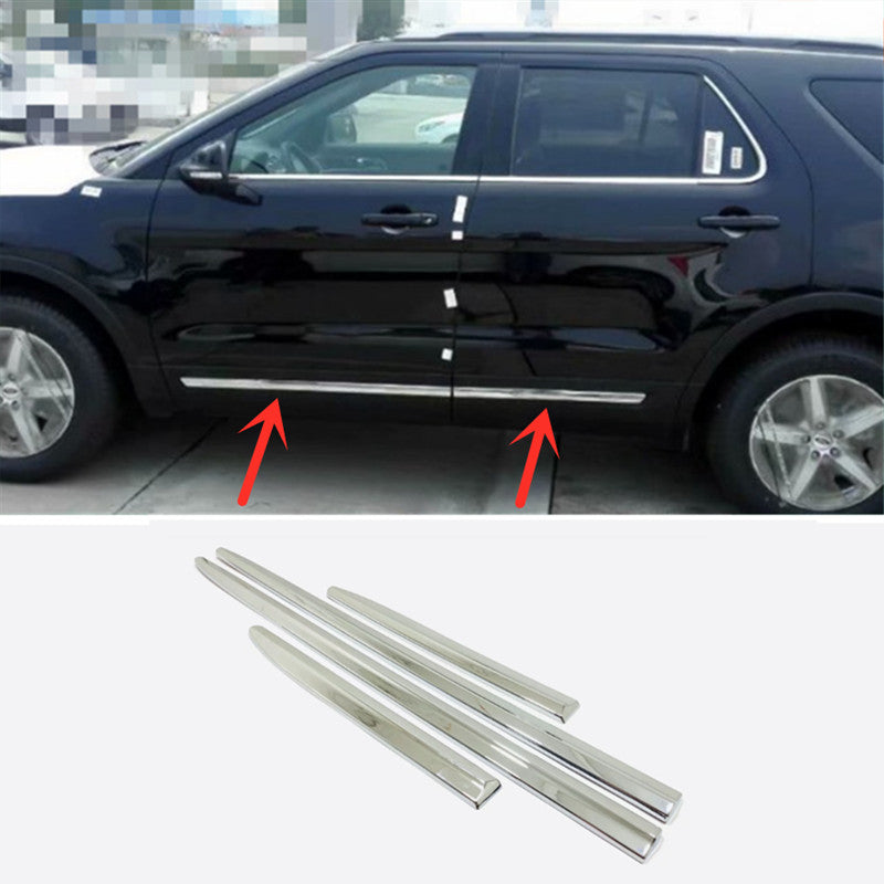 For Explorer 2020-2024 ABS outside door body side molding chrome trim 4pcs v