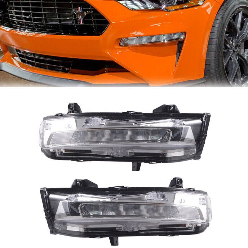 A pair of front LED fog lights/driving lights for 2018-2022 for Ford Mustangs.