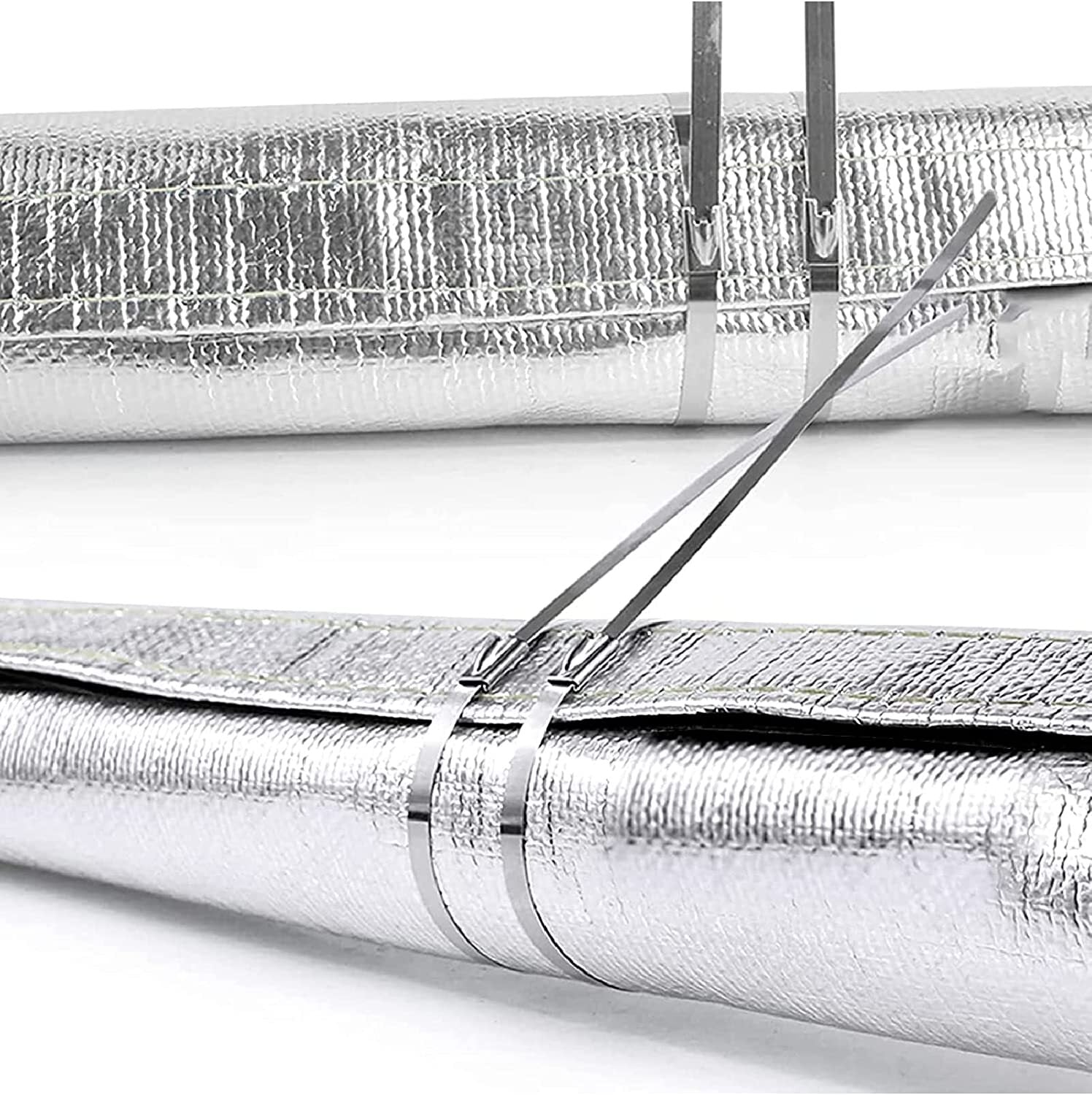 Aluminized Heath Heat Wrap Wire Shield Sleeve1ID Wire Heat Insulation