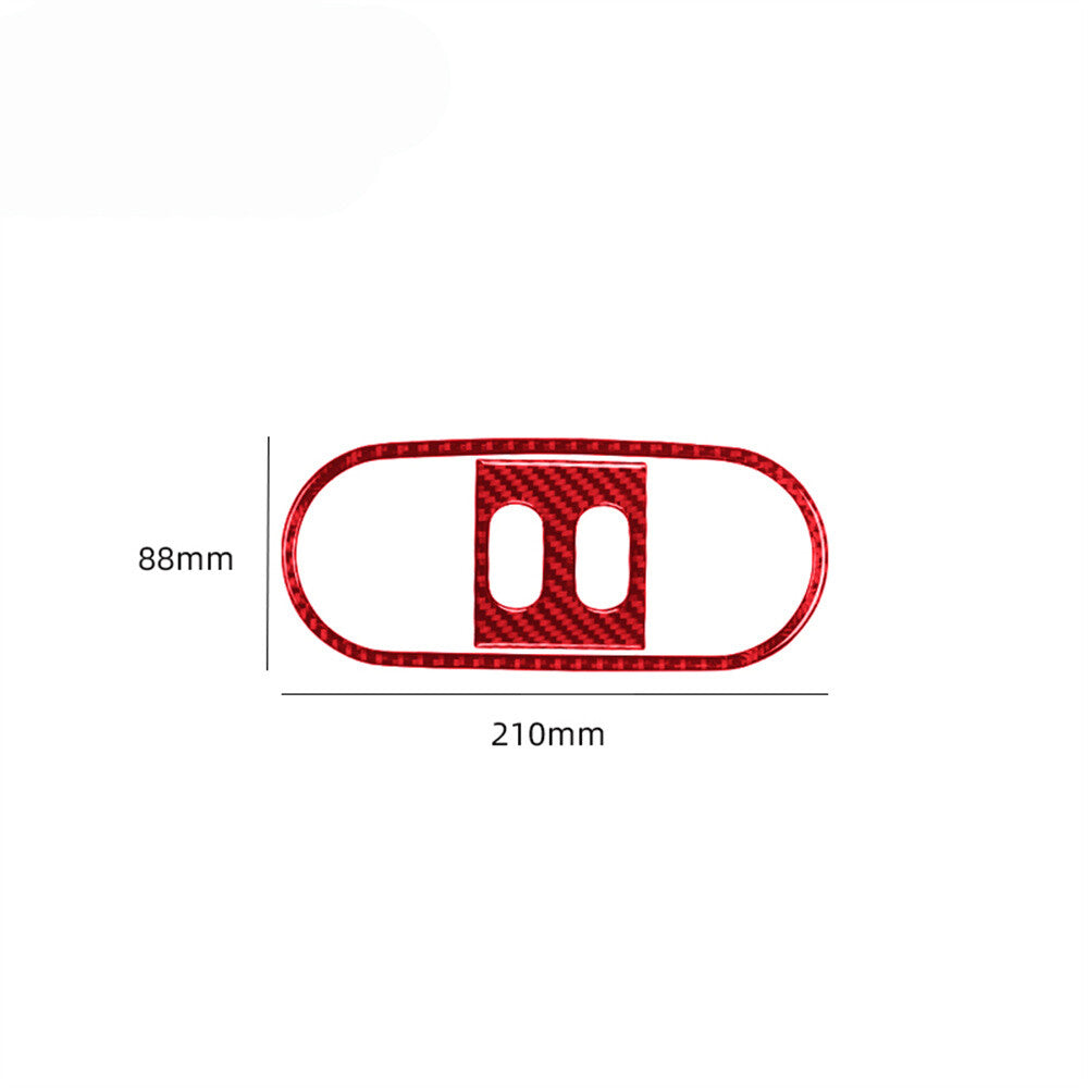 Red Carbon Fiber Overhead Reading Light Panel Trim Cover for Ford F150 2004-2008