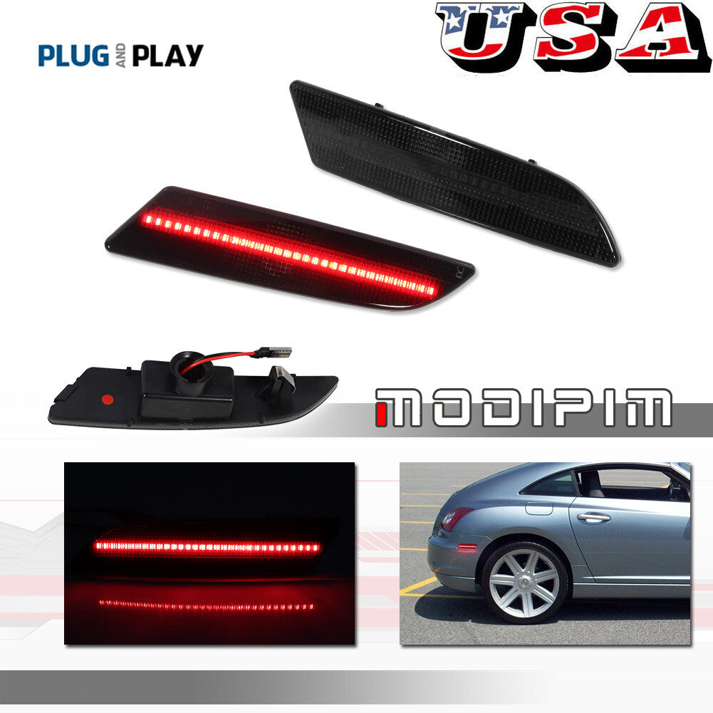 Smoke lens red LED rear marker light kit for Chrysler Crossfire from 2004 to 2008- v