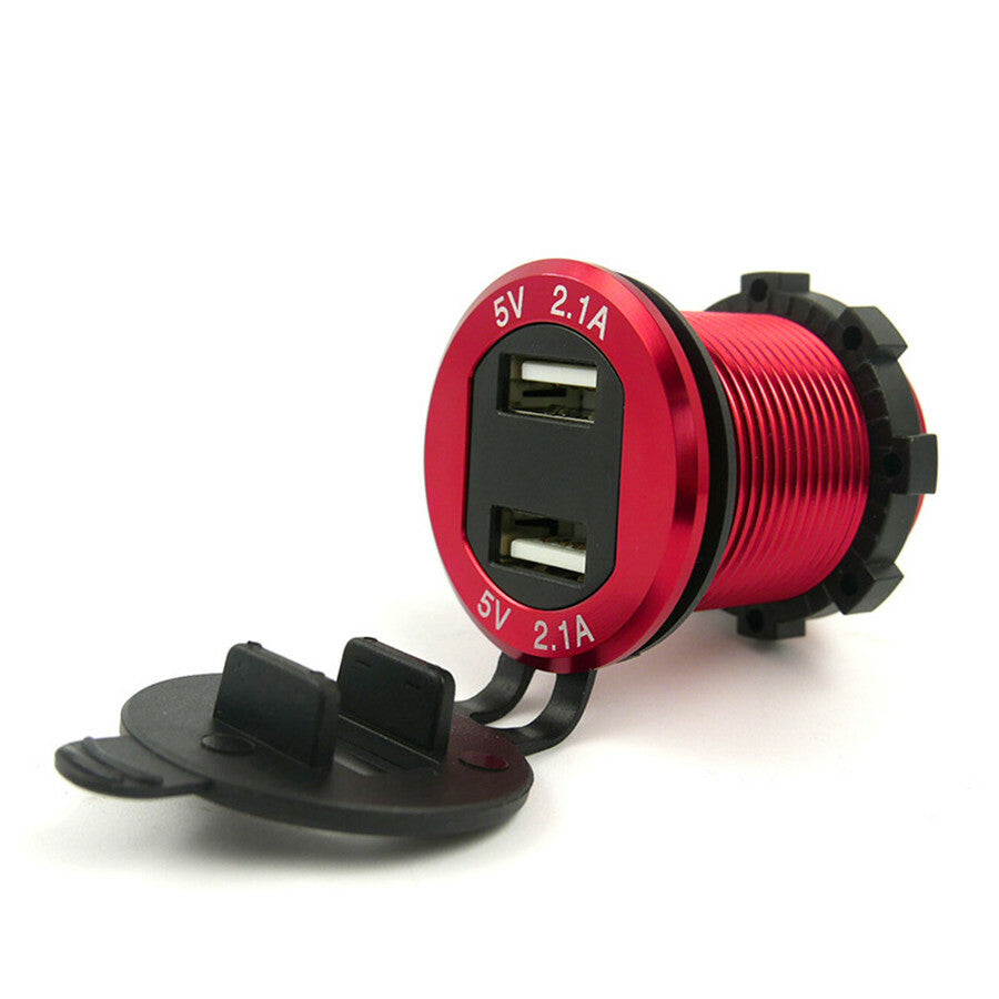 12V Car Cigarette Lighter Socket Splitter Dual USB Charger Power Adapter Outlet