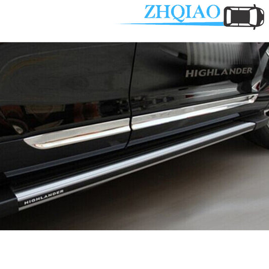 Chrome Side Body Door Sill Molding Trim Fit for Toyota Highlander 2008 2009 2010
